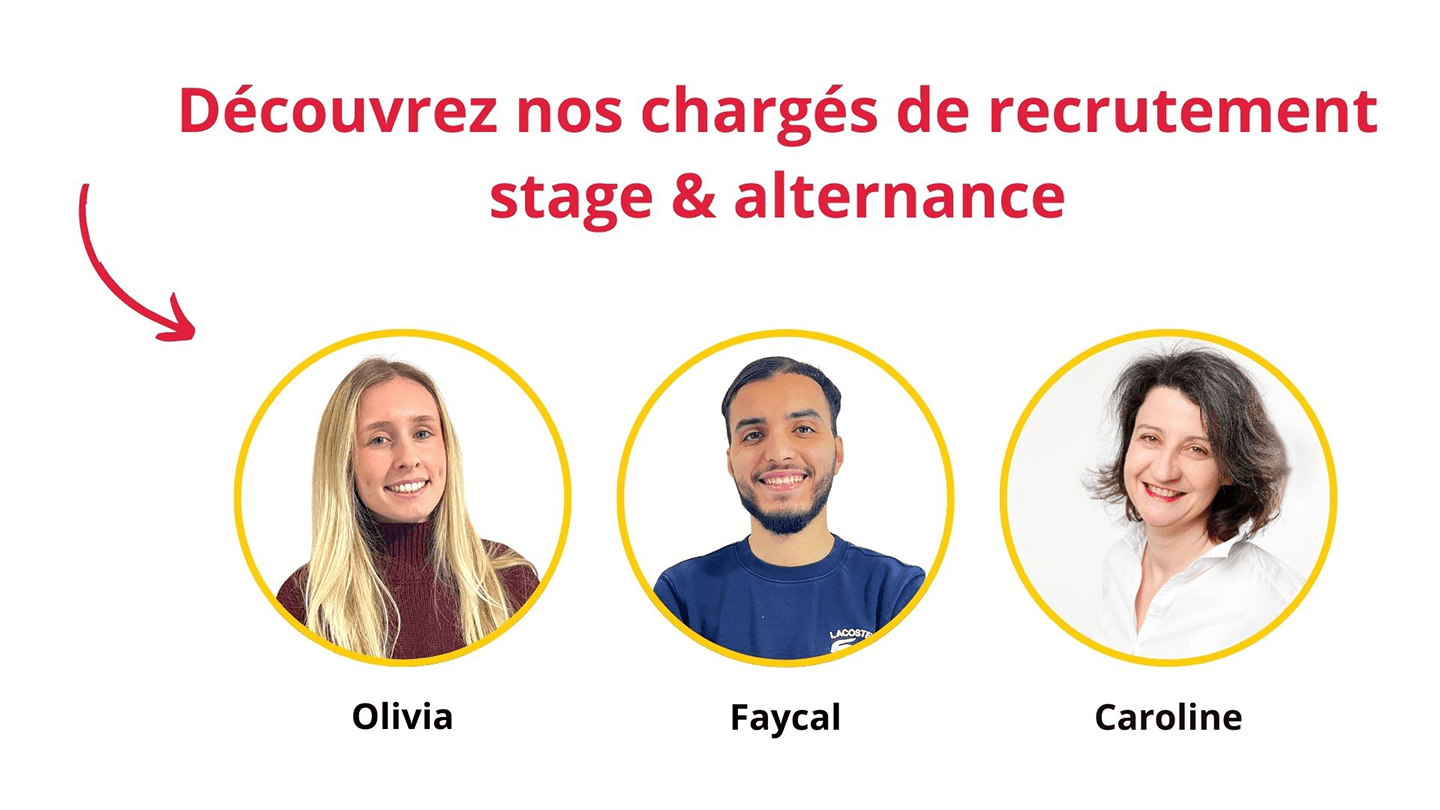 Découvrez nos chargés de recrutement stage & alternance, Faycal et Olivia