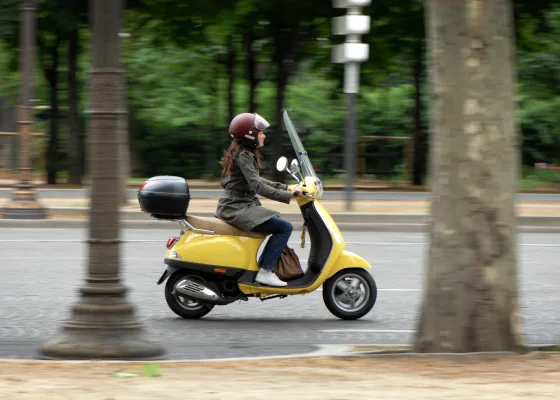 woman on motorcycle