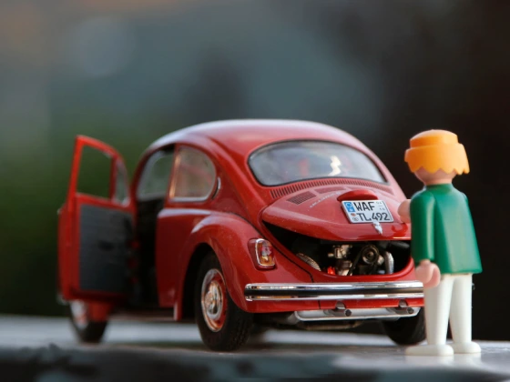 woman driving car