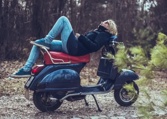 Women on scooter