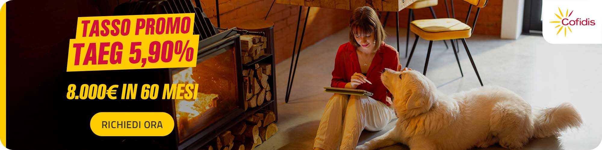 Tasso promo TAEG 5,90% 8.000€ in 60 mesi | Richiedi ora | Cofidis